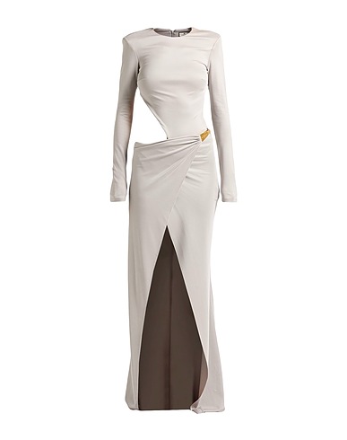 ELISABETTA FRANCHI Long dress RED CARPET Grey 96% Viscose, 4% Elastane