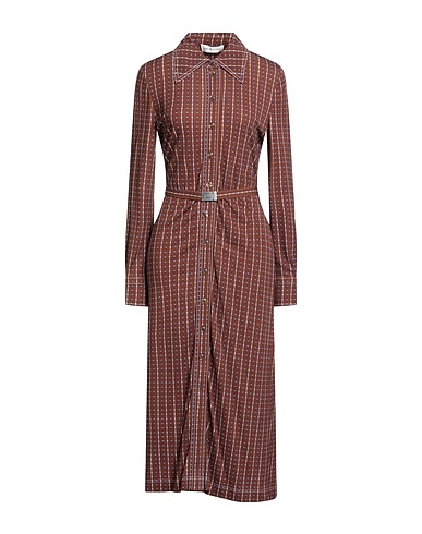 TORY BURCH Midi dress Brown 100% Viscose
