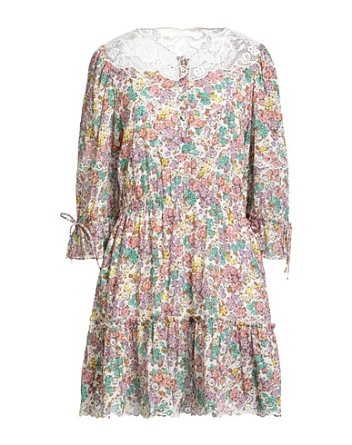 COACH Short dress Ivory 99% Cotton, 1% Elastane