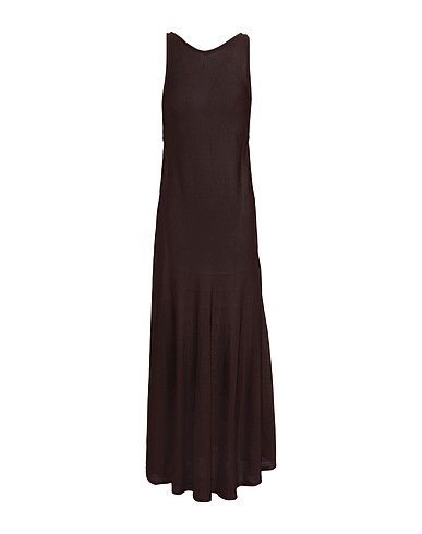 KHAITE Midi dress Dark brown 100% Viscose