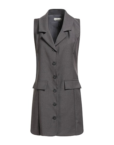 HAVEONE Blazer dress Grey 63% Polyester, 34% Viscose, 3% Elastic fibres
