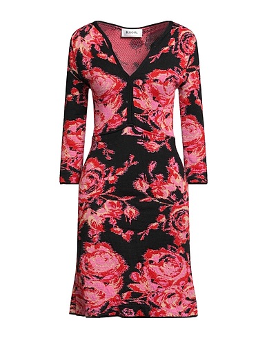 BLUGIRL Kurzes Kleid Schwarz 31% Acryl, 28% Viskose, 27% Synthetische Fasern, 10% Wolle, 4% Metallisiertes Polyester