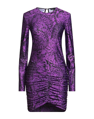 JUST CAVALLI Sheath dress Purple 80% Polyester, 20% Elastane