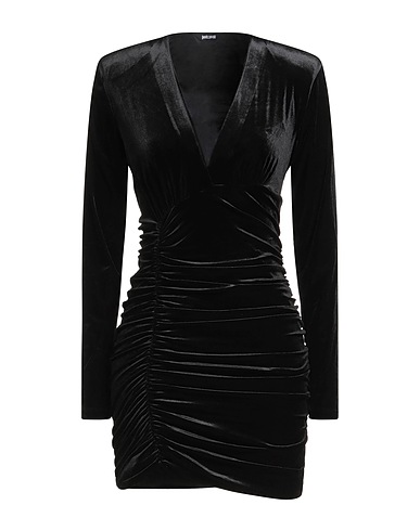 JUST CAVALLI Sheath dress Black 91% Polyester, 9% Elastane