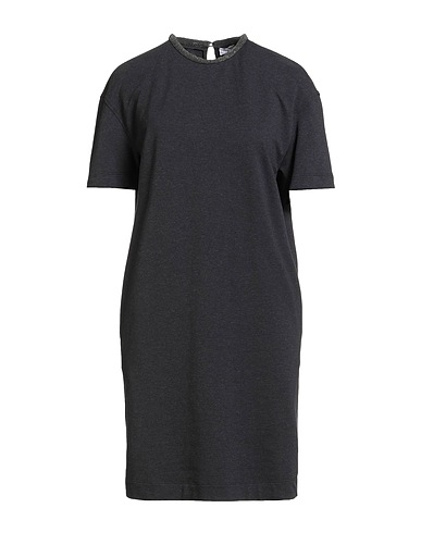 BRUNELLO CUCINELLI Short dress Charcoal 98% Cotton, 2% Elastane