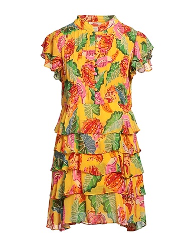 FARM RIO Short dress Yellow 100% Viscose