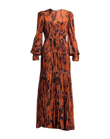 FARM RIO Long dress Brown 100% Viscose