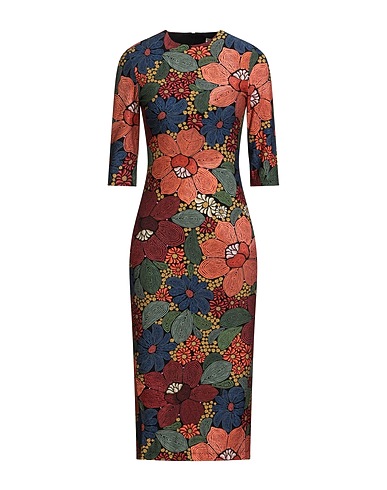 FARM RIO Midi dress Orange 95% Viscose, 5% Elastane