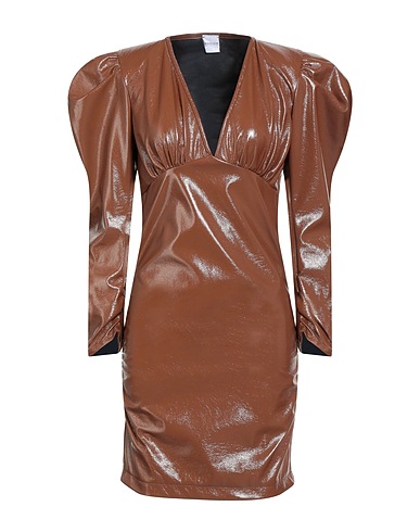 MARSĒM Elegant dress Brown 64% Polyester, 36% Polyurethane