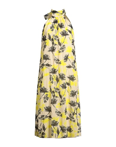 ALESSIA SANTI Midi dress Yellow 100% Cotton