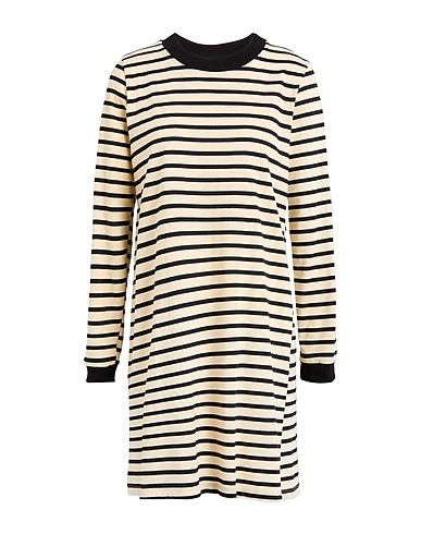 TENSIONE IN Short dress Ivory 55% Polyester, 45% Cotton