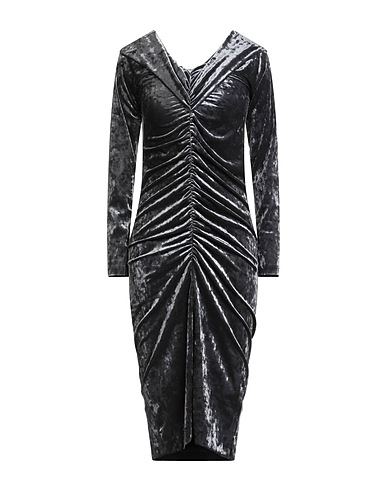 8PM Midi dress CONSCIOUS Charcoal 95% Polyester, 5% Elastane