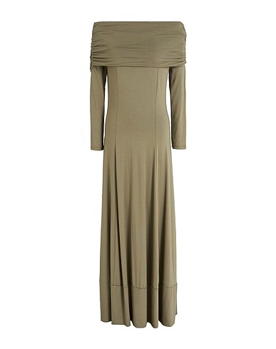 DIXIE Long dress Sage green 94% Viscose, 6% Elastane