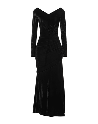 COMPAGNIA ITALIANA Long dress Black 95% Polyester, 5% Elastane