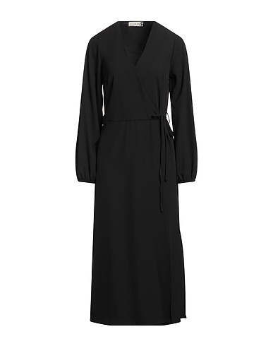 HAVEONE Midi dress Black 97% Polyester, 3% Elastane