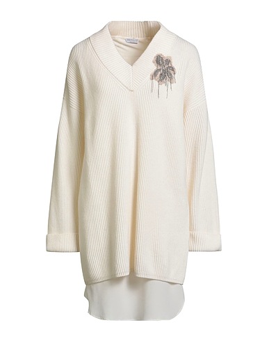BRUNELLO CUCINELLI Knit dress CASHMERE Ivory 100% Cashmere