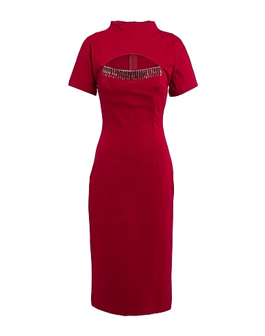 TENSIONE IN Elegant dress Garnet 65% Viscose, 32% Nylon, 3% Elastane