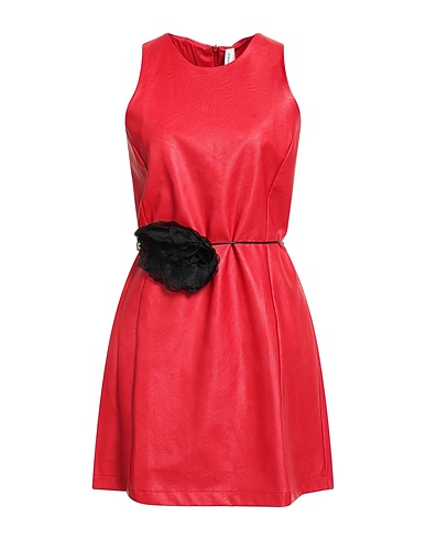 TENSIONE IN Elegant dress Red 50% Rayon, 50% Polyurethane