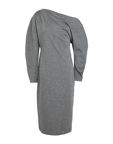 TENSIONE IN Midi dress Grey 40% Rayon, 32% Nylon, 21% Polyester, 7% Elastane