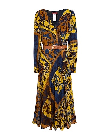 MAX MARA STUDIO Midi dress Navy 100% Silk