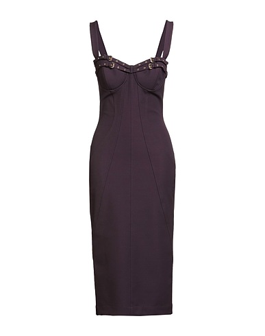VERSACE JEANS COUTURE Midi-Kleid Pflaume 49% Viskose, 42% Polyamid, 9% Elastan