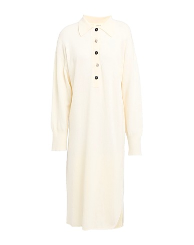 VICOLO Midi dress Ivory 40% Viscose, 30% Polyamide, 25% Wool, 5% Cashmere