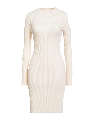 VICOLO Sheath dress Beige 70% Viscose, 30% Polyester