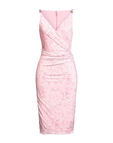 VERSACE Midi dress Pink 93% Polyester, 7% Elastane