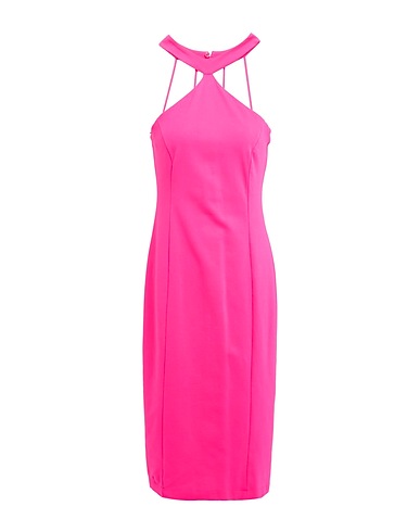 GAëLLE Paris Midi dress NOIR Fuchsia 65% Viscose, 30% Polyamide, 5% Elastane