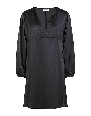 HOPPER Short dress Black 98% Polyester, 2% Elastane