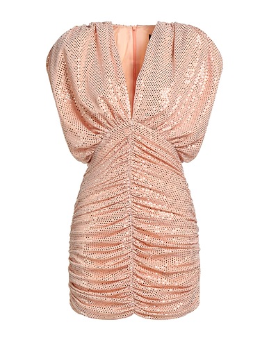 ACTUALEE Elegant dress Apricot 87% Polyamide, 7% Metal, 6% Elastane