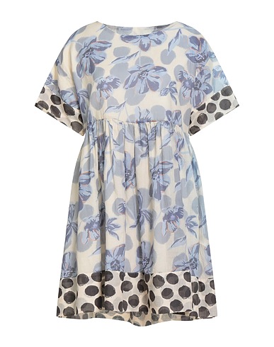 ALESSIA SANTI Short dress Light blue 100% Cotton