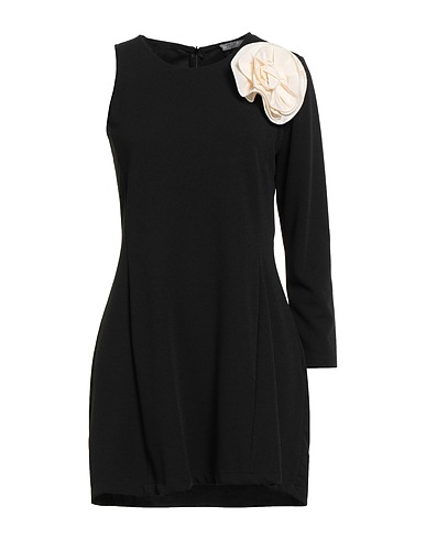 MOTEL Short dress Black 95% Polyester, 5% Elastic fibres