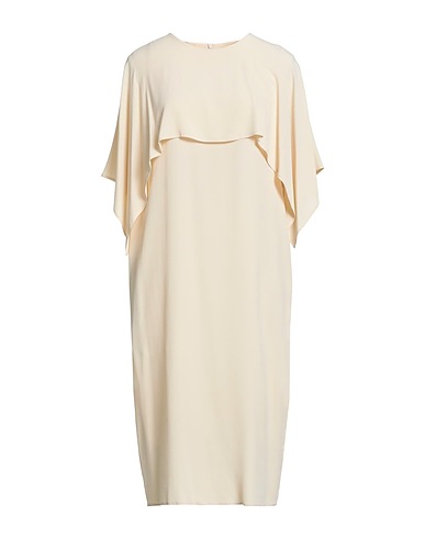 HACHE Midi dress Pastel yellow 76% Acetate, 24% Silk