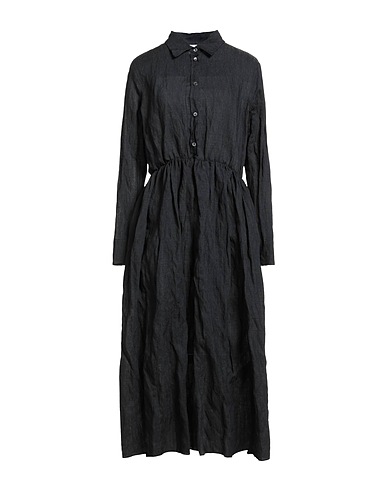 HACHE Midi dress Black 88% Virgin Wool, 12% Metallic fiber