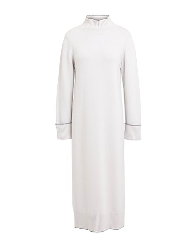 ELEVENTY Midi dress Light grey 85% Wool, 15% Cashmere