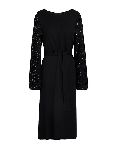 LE TRICOT PERUGIA Knit dress Black 99% Virgin Wool, 1% Polyester