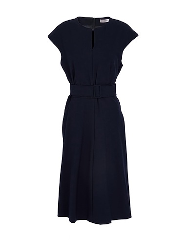 MARELLA Midi dress Navy blue 67% Polyester, 29% Viscose, 4% Elastane