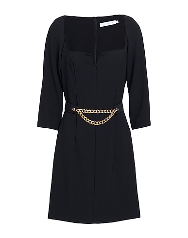 SIMONA CORSELLINI Κοντό φόρεμα Μαύρο 94% Πολυεστέρας, 6% Ελαστάνη