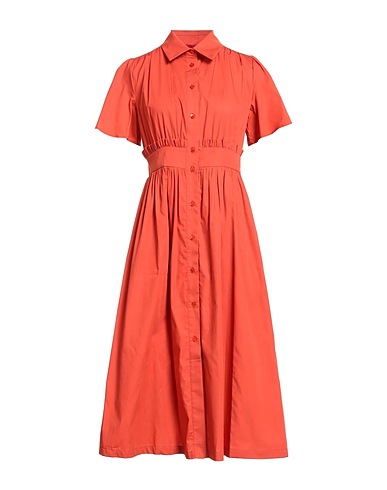 MAX&Co. Vestito chemisier Arancione 100% Cotone