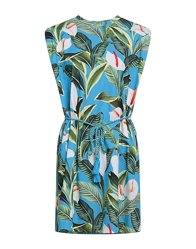 FARM RIO Short dress Azure 100% Cotton