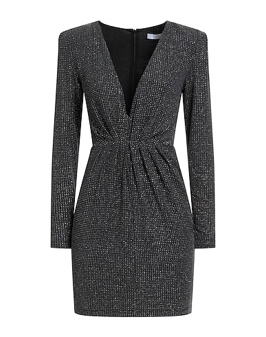 RELISH Elegant dress COLLECTION Black 100% Cotton, Metallic fiber