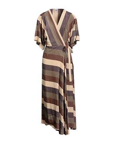 ALYSI Long dress CHOCOLAT Sand 100% Viscose
