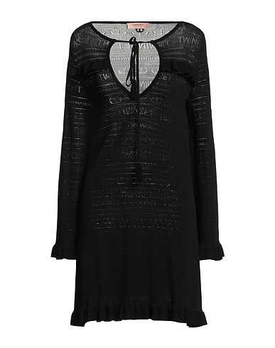 TWINSET Short dress Black 65% Viscose, 35% Polyamide