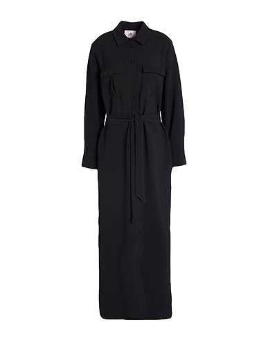 COMPAGNIA ITALIANA Shirt dress NERO 91% Polyester, 9% Elastane