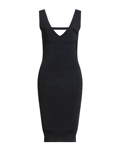 GAëLLE Paris Midi dress NOIR Black 71% Viscose, 25% Polyamide, 4% Polyester