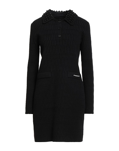 PINKO Short dress Black 62% Acrylic, 28% Polyester, 10% Wool, Viscose, Cotton