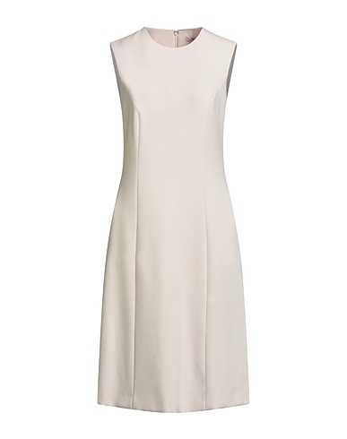 PESERICO Midi dress Ivory 63% Polyester, 27% Rayon, 7% Cotton, 3% Elastane