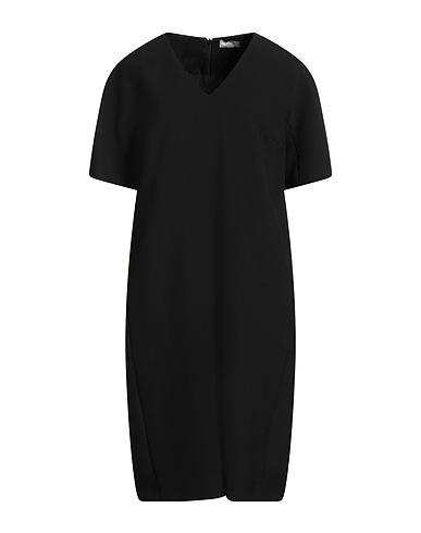 PESERICO Short dress Black 63% Polyester, 27% Rayon, 7% Cotton, 3% Elastane