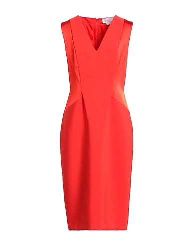 GENNY Midi dress Red 90% Polyester, 10% Elastane